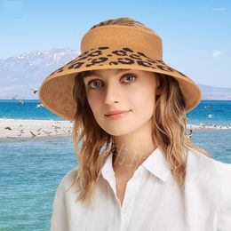 Wide Brim Hats 2023 Spring Empty Top Straw Sun Hat For Women Beach Summer Foldable Ladies Outdoor Drop