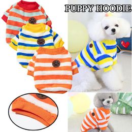 Dog Apparel Fleece Pet Hoodies Clothes Dogs Winter Keep Warm Thicken Vest Cat Shirt Puppy Coat Striped Hoodie Pets Clothing