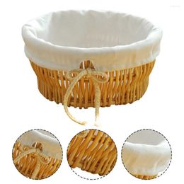 Dinnerware Sets Rattan Bread Basket Home Storage Baskets Woven Fruits Container Serving Cloth Household Chic