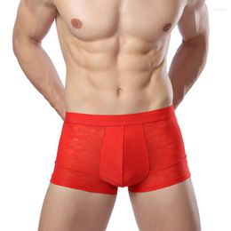 Underpants Men Panties Sexy Men'S Cotton Boxers Seamless Underwear Man Ultra-Thin Breathable Boxer Shorts Male Boxershorts