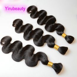 Brazilian 100% Human Hair Extensions 10-30inch Hair Bulks Natural Color Body Wave Hair Products