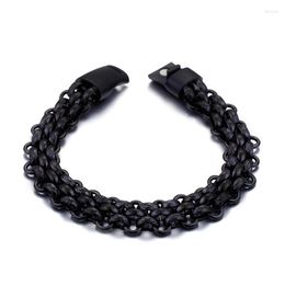 Link Bracelets Jewellery Multi-layer Titanium Black Men's Bracelet Fashion Gifts