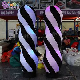 wholesale Factory Retail Decorative Inflatable Lighting Lamp Post Balloons Blow Up Pillar Add Lights For Nightclub Party Pub Event Decoration With Air Blower