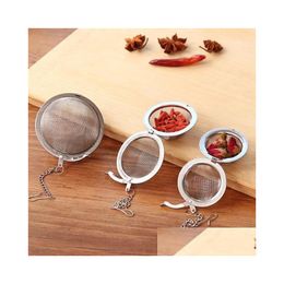 Coffee Tea Tools 304 Stainless Steel Infuser Sphere Locking Spice Ball Strainer Mesh Philtre Strainers Kitchen Drop Delivery Home G Dhow1