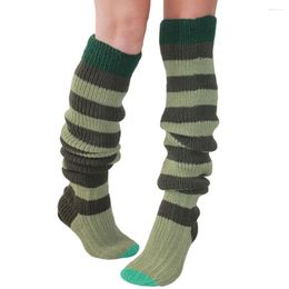 Women Socks Female Over Knee Stocking Knitted Thigh High Thermal Long Girls Warm