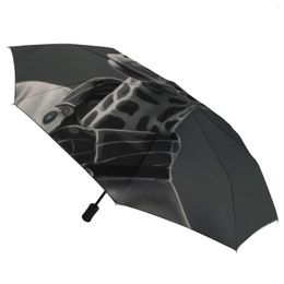 Umbrellas Giraffe 8 Ribs Automatic Umbrella Dapper Clothing Black Coat Portable Windproof For Men Women