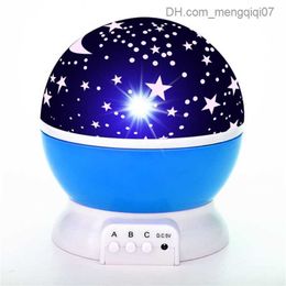 Lamps Shades Nursery Party Decoration Night Light Projector Star Moon Sky Rotating Battery Operated Bedroom Bedside Lamp For Children Kids Bab Z230809