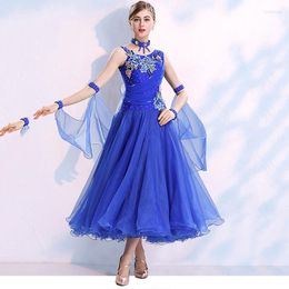 Stage Wear Ballroom Dance Dress For Women Competition Standard Modern Dancing Clothes Waltz Luminous Costumes