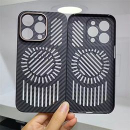 Genuine Carbon Fibre Aramid Case for iPhone 14 Pro Max 14Pro Metal Ring Armour Back Cover