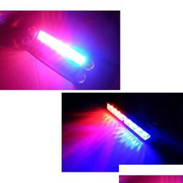 Other Lights Lighting New Styling 8 Led Red/Blue Police Strobe Flash Dash Emergency Firemen 3 Flashing Fog Lamp Car Warning Light Dr Dh85E