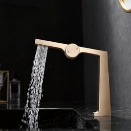 Bathroom Sink Faucets Faucet Switch Creative Water Outlet Design Single Handle Hole Cold And Double Control Basin