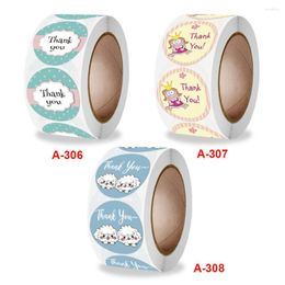 Gift Wrap 100-500pcs Thank You Stickers Roll 1inch Lables For Baking Packaging Envelope Seals Small Business