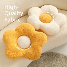 Plush Pillows Cushions INS Soft Flower Pillow Stuffed Plush Daisy Cactus Knotted Shape Plant Chair Cushion Home Sofa Decor Soll Kids Girl Birthday Gift 230804