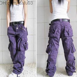 Women's Pants Capris Women Cargo Pants Fashion Large Size Women Loose Multi-Pocket Cotton Trousers Spring Autumn Baggy Women Hip Hop Pants Z230805