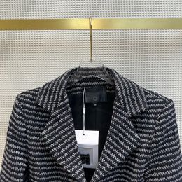 2022 mulheres vintage designer tweed blazer jaqueta casaco feminino milão pista designer vestido causal manga longa topos roupas terno a385