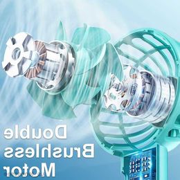 Electric Fans Mini Motor Handheld Fan USB Rechargeable Powerful Wind Portable Fan Cute Design Personal Desk Fan for Girl Man R230803