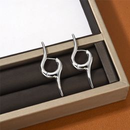 INS French Premium Metal Unique Design Trend Brand Irregular Earrings Women's Simple Light Luxury Fashion Charm Jewelry