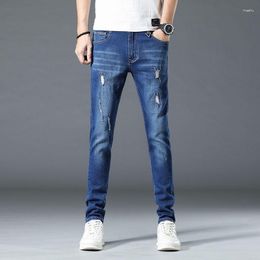 Men's Jeans 2023 Spring And Autumn Fashion Trend Elastic Denim Trousers Casual Comfort High-Quality Small Foot Pants 27-36