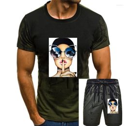 Men's Tracksuits T Shirt Women Sunglasses Girl Print Summer White Tshirt Fashion Hipster Harajuku Thin Section T-shirt Female Tops Clothing