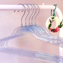 Hangers Drying Rack Transparent Gold Powder Seamless Hanger Pearl Acrylic Household Plastic Clothing Support And Hanging