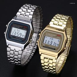 Wristwatches Men Unisex Watch Gold Silver Black Vintage LED Digital Sports Military Electronic Present Gift Male