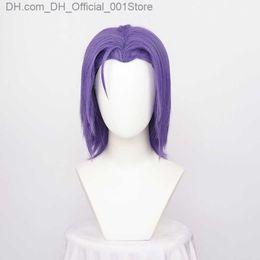 Synthetic Wigs CCUTOO wig synthetic pocket monster team Rocket James role-playing wig short purple heat resistant party hair wig+wig cap Z230805