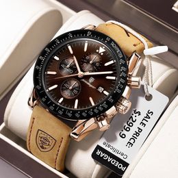 Wristwatches POEDAGAR Luxury Casual Sport Watch Top Brand Creative Chronograph Silicone Strap Date Luminous Waterproof Men Watches Male Clock 230804