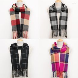 Scarves 2023 Cashmere Couple Scarf Plaid Winter Men's Business Women Warm Classic Lattice Fashion Casual Scarfs