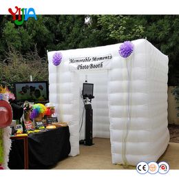 High quality Oxford cloth inflatable tent photography booth in white without LED lights used for weddings parties and event sales