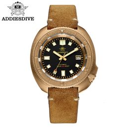 Other Watches ADDIESDIVE Top brand CUSN8 Bronze Case Men Watch C3 Super Luminous Sapphire Crystal 20Bar waterproof Automatic Mechanical 230804