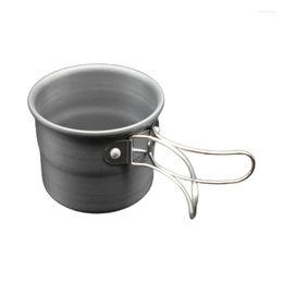 Cups Saucers Aluminium Alloy Camping Mugs Picnic Water Coffee With Foldable Handle