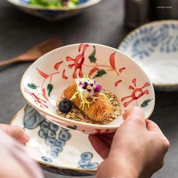 Bowls Family Dobera Bowl Dish Pastoral Ceramic Japanese Exquisite High-Grade Dip Small To Eat Rice Plates Utensils For Kitch