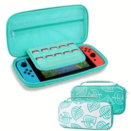 Carrying Case For Nintendo Switch, Travel Carry Cover Hard Shell Storage Case For Leaf Crossing NS Console And Accessories, Slim Protective Portable Travel Pouch Bag