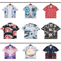Shirts for Men Designer Designer Shirt Mens Button Up Print Bowling Shirt Hawaii Floral Casual Shirts Men Slim Fit Short Sleeve M-3XL