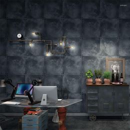 Wallpapers Cement Wallpaper Retro Nostalgia Rivet Industrial Wind Bar Restaurant Cafe Concrete Wall Paper Vintage Waterproof For Bedroom