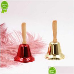 Christmas Decorations New Hand Bell With Wooden Handle For Dinner Shop El Church Rattle School Handbel Accessories Drop Delivery Home Dhwp1