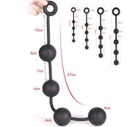 Anal Toys Super big 6 CM Beads Chain Plug Play Pull Ring Ball 4 Sizes Masturbation Prostate Sex For Woman Men Products 230804