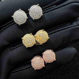 Best Selling New Design Hip Hop Earring Wholesale Price 925 Silver Iced Out Jewelry Vvs Moissanite Diamond Men Stud Earrings