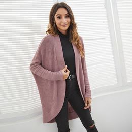 Women's Knits Tees Bat Sleeve Casual Cardigan Solid Colour Midlength Thin Coat Personality Wear Goth Rock Adult Lady Like Woman 230804