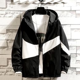 Mens Jackets Spring Autumn Windbreaker Men Long Sleeve Black Zipper Top Coat Male Pocket Bomber Hooded Women 230804