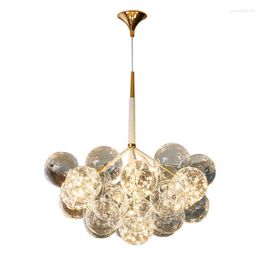 Pendant Lamps Nordic Glass LED Chandelier Personality Starry Living Room Dining Home Decor Hanging Light Bedroom Ceiling 220V