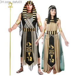 Theme Costume Halloween Carnival Pharaoh Cleopatra Couple Queen of Egypt Comes to Mythical Goddess Role Play Fantasy Party Dress Adult Z230805