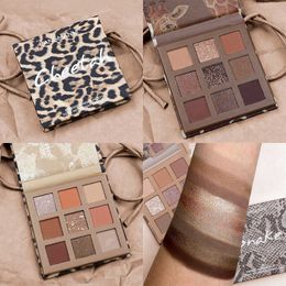 Eye Shadow 9 Colours Nude Shimmer Matte Eyeshadow Pallete Glitter Leopard Giraffe Eyeshadow Long Lasting Waterproof Matte Pigments Makeup x0804