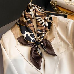 Scarves Luxury Natural Silk Scarf Women Neck Scarfs Foulard Kerchief Bandana Shawl Square Wrap High Quality Headband Hijab