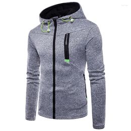 Men's Hoodies Men's Long Sleeve Youth Hoodie Trend All-Match Autumn Spring Simplicity Hansome Zipper Decoration Fashion Casual Loose