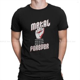 Men's T Shirts Heavy Black Metal Creative TShirt For Men Forever Round Collar Polyester Shirt Personalise Gift Clothes Tops