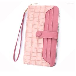 Wallets Crocodile Women Wallet Pink Purse Card On Waist Carteiras Leather Fashion Luxury Purses Portfel Damski