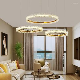 Pendant Lamps Lamp Led Art Chandelier Light Room Decor Modern Gold Luxury Crystal Dining Lustre Indoor Fixture