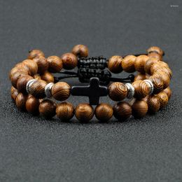 Strand Ethnic Tibetan Natural 8mm Tiger Volcanic Lava Bracelets Irregular Copper Beads Braided Bangles For Women Men Lover Jewellery Gift