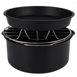 Inch Fryer Accessory 3 In 1 Multifunctional Air Accessories Set Kit Parts Bread Shelf Cake Barrel Pizza Pan